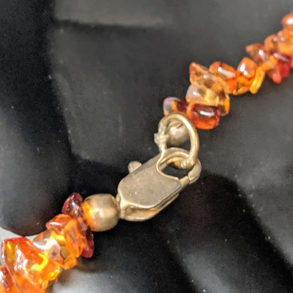 Vintage Amber Stone Pendant Necklace Hippie Spiritual Boho Chic Fashion Jewelry - Picture 13 of 16